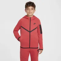 Nike Sportswear Tech Fleece Big дитячі Full-Zip Толстовка з капюшоном колір червоний