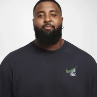 Nike чоловічі Max90 Long-Sleeve баскетбольні футболка колір чорний