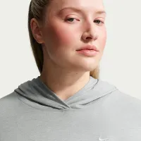 Nike Sportswear Chill Knit женская Lightweight Толстовка с капюшоном (большие размеры) цвет серый