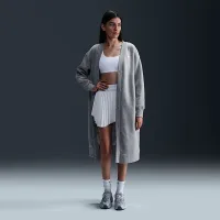 Nike Sportswear Phoenix Fleece жіноча оверсайз Long Cardigan колір сірий