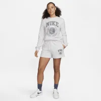 Nike Sportswear Club Fleece женская Mid-Rise Graphic шорты цвет коричневый