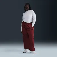 Nike Windrunner жіноча З високою талією Woven Open-Hem Pants (великі розміри) колір червоний