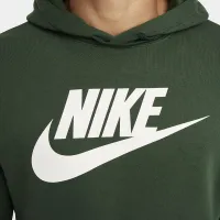 Nike Sportswear Club Fleece мужские Graphic Pullover Толстовка с капюшоном цвет зеленый