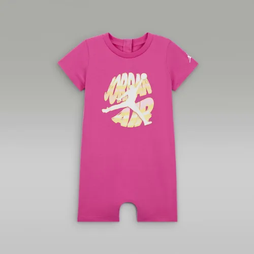 Nike Jordan Air Stacked Baby (12-24M) Romper Pink