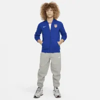 USMNT Club Big детские (для мальчиков) Nike Soccer Full-Zip French Terry Толстовка с капюшоном синий