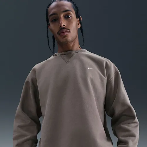 Nike Solo Swoosh мужские Fleece Crew цвет серый