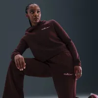 Nike Sportswear Phoenix Fleece женская Straight-Leg Sweatpants цвет красный