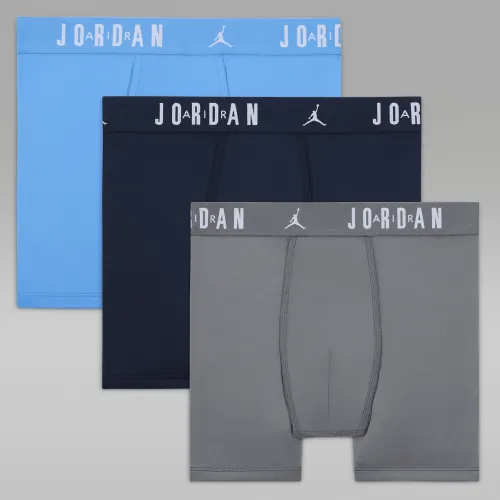 Nike Jordan Flight Dri-FIT Big дитячі Poly труси (3 пари) блакитний