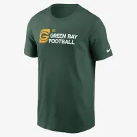 колір зелений Bay Packers Team Outline Essential футболка чоловічі Nike NFL футболка колір зелений