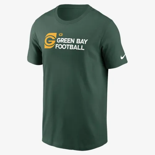 колір зелений Bay Packers Team Outline Essential футболка чоловічі Nike NFL футболка колір зелений