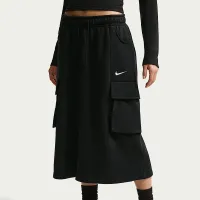 Nike Sportswear Phoenix Fleece женская Cargo Midi юбка цвет черный