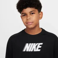 Nike Dri-FIT Multi+ Big дитячі (для хлопчиків) Long-Sleeve Top (Extended Size) колір чорний