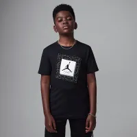 Nike Air Jordan 4 Big детские Frame Up футболка цвет черный