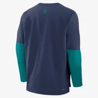 Seattle Mariners Authentic Collection Player мужские Nike Dri-FIT MLB Pullover свитшот синий