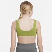 Nike Alate All U Big детские (Girls') Sports Bra цвет зеленый