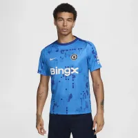 Chelsea FC Academy Pro мужские Nike Dri-FIT Soccer Short-Sleeve Pre-Match Top синий