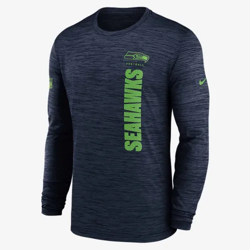 Seattle Seahawks Sideline Velocity чоловічі Nike Dri-FIT NFL Long-Sleeve футболка блакитний