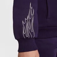 Nike Kylian Mbappé Club Fleece Big детские Soccer Толстовка с капюшоном цвет фиолетовый