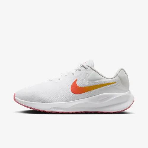 Nike Revolution 7 женская Road Running Кроссовки (Extra Wide) цвет белый