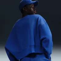 Nike Sportswear Phoenix Fleece женская Over-оверсайз Crew-Neck свитшот синий