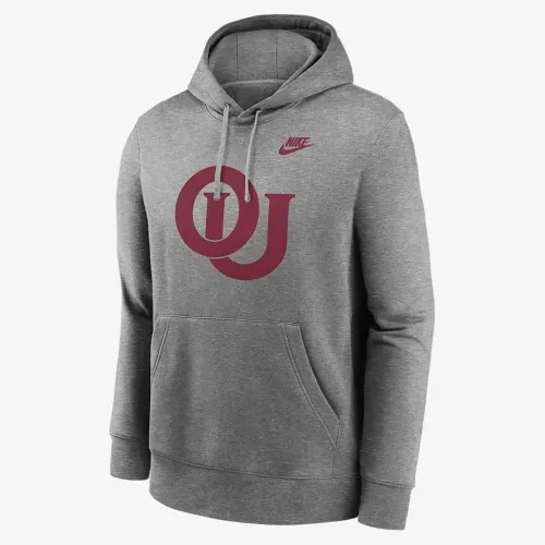 Oklahoma Sooners Legacy Club Primary Logo чоловічі Nike College Pullover Толстовка з капюшоном колір сірий