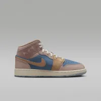 Nike Air Jordan 1 Mid Sneaker School Big детские Кроссовки синий