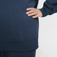 Nike Sportswear Phoenix Fleece женская оверсайз Crew-Neck свитшот (большие размеры) синий