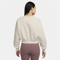 Nike Sportswear Phoenix Fleece жіноча Cropped V-Neck Top колір коричневий