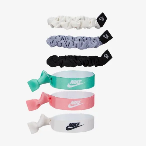 Nike Velvet and Elastic Hairbands (6 Pack) колір чорний