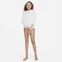 Nike Swim Charms Big дитячі (Girls') Long-Sleeve Hydroguard колір білий