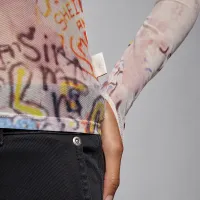 Nike Air Jordan женская Mesh Long-Sleeve Top цвет белый