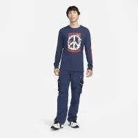 Nike мужские Long-Sleeve баскетбольные футболка синий