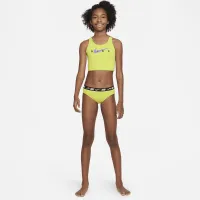 Nike Big дитячі (Girls') Swim Cross-Back Midkini комплект колір зелений