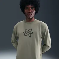 Nike Sportswear Long-Sleeve футболка цвет зеленый