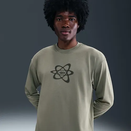 Nike Sportswear Long-Sleeve футболка колір зелений