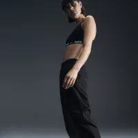 Nike Sportswear Essential женская Mid-Rise оверсайз Woven Joggers цвет черный