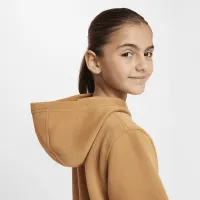 Nike Sportswear Club Fleece Big детские Толстовка с капюшоном цвет коричневый