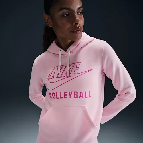 Nike женская волейбольные Pullover Толстовка с капюшоном Pink