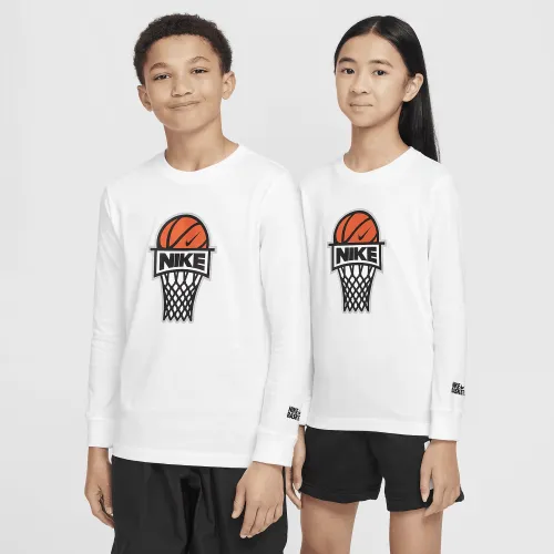 Nike Sportswear Big дитячі Long-Sleeve футболка колір білий