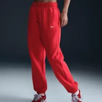 Nike Sportswear Phoenix Fleece женская С высокой Талией оверсайз Sweatpants цвет красный
