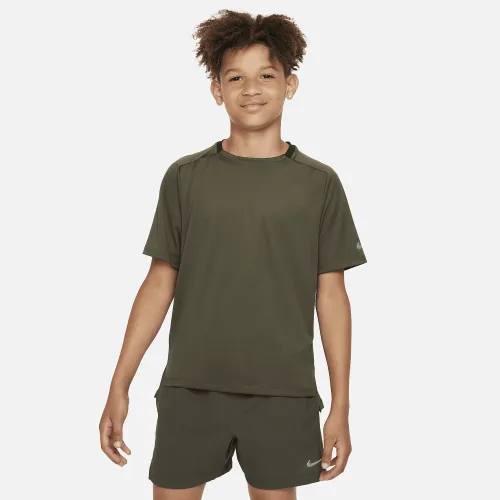 Nike Multi Big Kids' (Boys') Dri-FIT Training Top Green