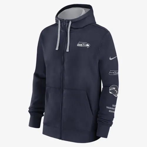 Seattle Seahawks Club чоловічі Nike NFL Full-Zip Толстовка з капюшоном блакитний