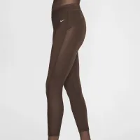 Nike Pro женская Mid-Rise 7/8 Mesh-Paneled лосины цвет коричневый
