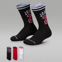 Nike Jordan Big детские Varsity Jersey Crew носки (3 пары) цвет черный