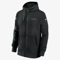 New York Jets Sideline Team Issue Club мужские Nike NFL Pullover Толстовка с капюшоном цвет черный