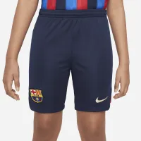 FC Barcelona 2022/23 Stadium Home Big детские Nike Dri-FIT Soccer шорты синий