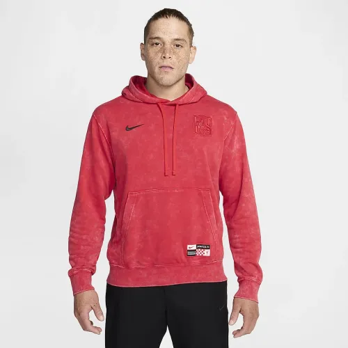 Liverpool FC Club Third мужские Nike Soccer French Terry Pullover Толстовка с капюшоном цвет красный