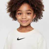 Nike Little дитячі Cozy Graphic футболка колір білий