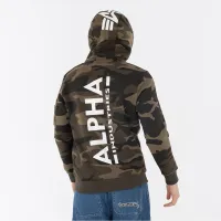 Кофта/футболка Alpha Industries Back Print Hoody Camo Print 178318C239 - разноцветная
