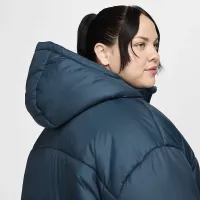 Nike Sportswear Classic Puffer женская Therma-FIT Loose Hooded Куртка (большие размеры) синий